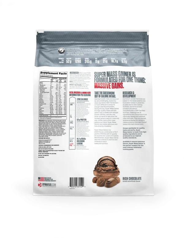 Dymatize Gainer Super Mass 12 Lb Rich Chocolate - Imagen 3