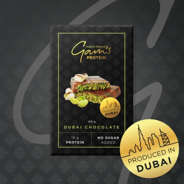PRONTO CONSUMO: GAMS SNACK BARRA DE CHOCOLATE DUBAI 100 G PISTACHIO - Imagen 2