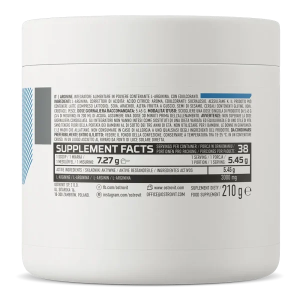 Ostrovit Amino Arginina 210 G Orange - Imagen 3