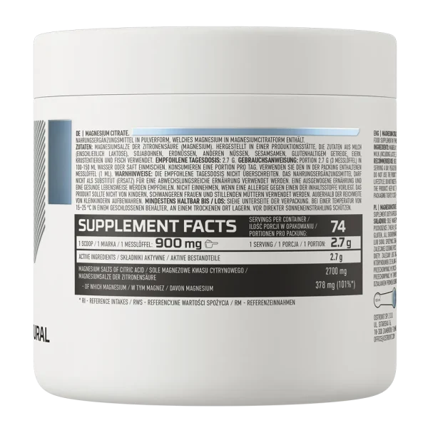 Ostrovit Vitamina Magnesio Citrato 200 G Sin Sabor - Imagen 3