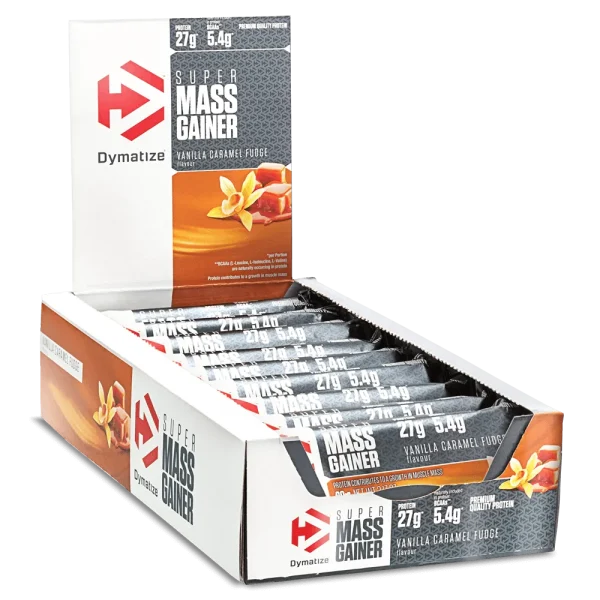 DYMATIZE BARRA PROTEINA SUPER MASS GAINER 90G VANILLA CARAMEL FUDGE - Imagen 2