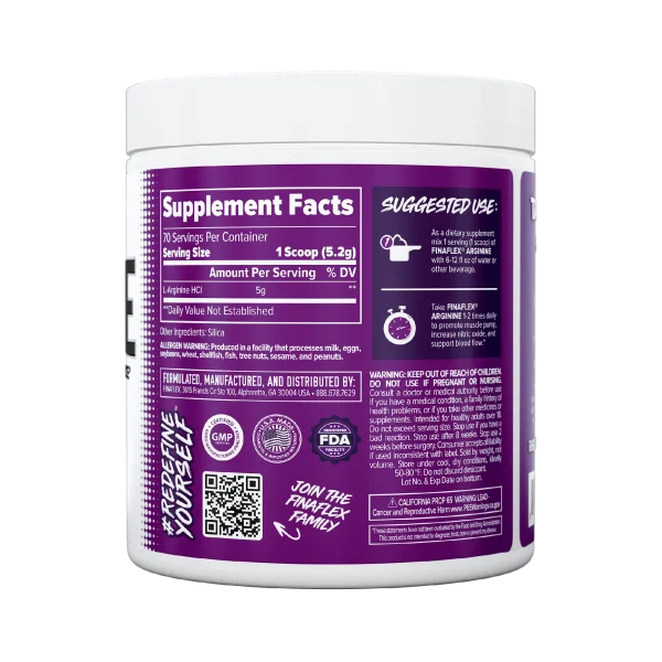 PRONTO CONSUMO: FINAFLEX AMINO ARGININA 361 G SIN SABOR - Imagen 3