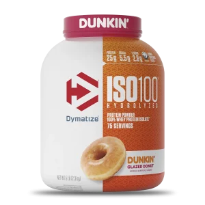 DYMATIZE PROTEINA ISO 100 5 LB DUNKIN GLAZED DONUT