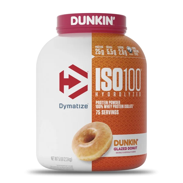 DYMATIZE PROTEINA ISO 100 5 LB DUNKIN GLAZED DONUT